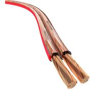 KabelDirekt - Câble d'enceinte en cuivre pur & câble - Fabriqué en Allemagne - 2x1,5mm² - 15m - (Pour haut-parleurs Hifi et systèmes de son surround, cuivre pur, avec marques de polarité)