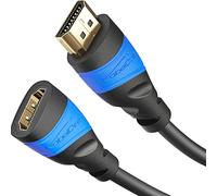 KabelDirekt - Câble d'extension HDMI, Blindage spécial A.I.S. - 1m (4K@60Hz pour Un Ultra HD époustouflant, Extension HDMI pour PS5/Xbox, Arc, Highspeed avec Ethernet)