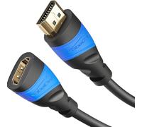 KabelDirekt - Câble d'extension HDMI, blindage spécial A.I.S. - 2m (4K@60Hz pour un Ultra HD époustouflant, extension HDMI pour PS5/Xbox, compatible avec HDMI 2.0/1.4, ARC, Highspeed avec Ethernet)