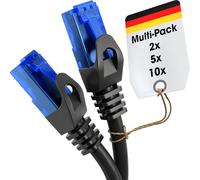 KabelDirekt - 10x 15m - Câble Ethernet, Câble Réseau/LAN, RJ45, disponible en 0,25-30m (Vitesse de fibre optique pour les réseaux Gigabit, commutateur, routeur, modem, noir/bleu)