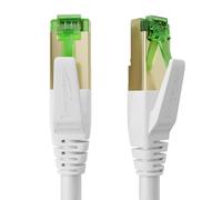 KabelDirekt - Cable Ethernet CAT7 avec triple blindage ultra-sécurisé, câble internet/LAN - 30 m (Prise RJ45, Câble réseau, 10Gbit/s pour une vitesse maximale de la fibre optique, blanc)
