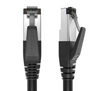 KabelDirekt - Câble Ethernet CAT8 - 15m - Câble réseau avec un design résistant à la rupture et un débit rapide de 40Gbps (CAT8.1, idéal pour Gaming/PS5/Xbox/Switch, RJ45, noir)