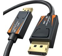 KabelDirekt - Câble DisplayPort 2.1/DP 2.1 - 3m - UHBR, DP80 80 Gbit/s pour PC de jeu/Cartes graphiques avec FreeSync/G-Sync, Résolutions et Taux de Rafraîchissement : 16K@60Hz, 8K@120Hz, 4K@240Hz