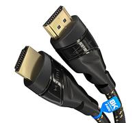 KabelDirekt - Câble HDMI 8K/4K - 1m - 8K@60Hz (cuivre supplémentaire pour Ultra HD rapide, gaine en nylon, 4K@120Hz/8K@60Hz - HDMI 2.0, haute vitesse avec Ethernet, Blu-ray/PS5/Xbox/Switch, noir)