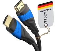 KabelDirekt - Câble HDMI 4K & 8K - 2x 2m - Disponible en 0,15-22,5m - Pour chaque appareil HDMI (4K@120Hz & 8K@60Hz, High Speed avec Ethernet, Blu-ray, PS5/Xbox Series/Switch, noir)