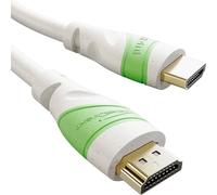 KabelDirekt - Câble HDMI écologique - 0,25m (Gaine en partie faite de matériaux biologiques comme le granulé de paille - High Speed HDMI pour 4K@60Hz, PC/Blu-ray/PS5/Xbox Series X/Switch, gris/vert)
