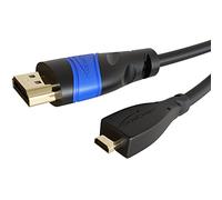 KabelDirekt - Câble Micro HDMI avec design incassable - 1,5m (HDMI vers Micro-HDMI, bidirectionnel, 4K@60Hz pour Ultra HD, High Speed avec Ethernet, Tablets/Caméras/Raspberry Pi, noir)