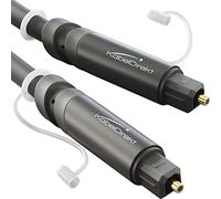 KabelDirekt - Cable optique audio avec 0% de perte de signal et capuchon de protection - 3m - Câble TOSLINK vers TOSLINK (Câble fibre optique pour home cinéma, amplificateurs, PS4, Xbox, S/PDIF)