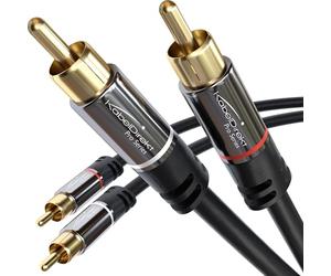 KabelDirekt - Câble RCA - 3m - 2×2 | Coaxial RCA/HiFi & Home Cinéma, analogique et numérique