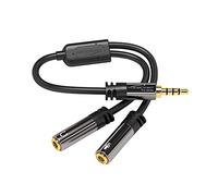 KabelDirekt - Câble répartiteur/Adaptateur Jack pour Casque 3.5 mm (4 pôles, pour micros externes)