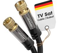 KabelDirekt - Câble Satellite & Antenne TV, Coaxial - 10m - Câble Sat 4K avec connecteurs F en métal - Disponible en 0,5-30m (pour radio/TV, DVB-T, DVB-C, DVB-S/DVB-S2, internet, noir)