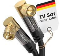 KabelDirekt - Câble Satellite & Antenne TV, Coaxial - Angle 90° - 1m - Câble Sat 4K, connecteurs F - Disponible en 0,5-30m (Radio/TV, DVB-T, DVB-C, DVB-S/DVB-S2, Internet, Noir)