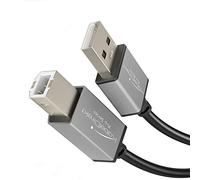 KabelDirekt - Câble USB-B 2.0 - 5m - (USB-A sur B pour Une Utilisation comme câble d'imprimante, Scanner ou fax, Noir/Space Grey)