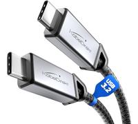 KabelDirekt - Câble USB-C Tout-en-Un, USB 3.2 Gen 2, Connecteurs Métalliques + Tressage - 1m (20 Gbit/s pour Données/Vidéo, Charge Rapide 240 W, Câble Universel Données/Charge/Moniteur, Noir)