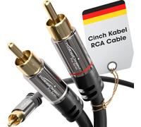 KabelDirekt - 0,5m Câble Y Cinch/RCA (1 x fiche RCA mâle vers 2 x fiches RCA mâle)