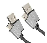 KabelDirekt - Câbles Micro USB 2.0 - 2x 1m - (câbles de données et de Chargement High Speed, conviennent pour Les Smartphones et tablettes avec pour Micro USB, noir/space grey) -