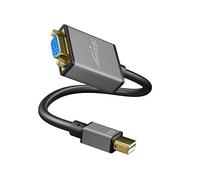KabelDirekt - Convertisseur Mini DisplayPort (Mini DP) vers VGA (résolution maximâle WUXGA, 1920 x 1200, 60Hz, contacts plaqués or 24 carats, pour iMac, MacBook)