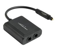 KabelDirekt - Répartiteur TOSLINK, 1-vers-2 - Connecte une Source Audio à Deux Sorties (2 Sorties : Barre de son, Amplificateur/Système Hi-fi, Télévision) - Répartiteur SPDIF, Adaptateur Optique en Y