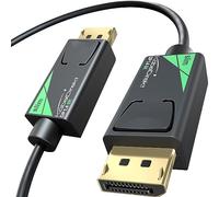 KabelDirekt - Câble DisplayPort 8K/60Hz, DP 1.4 - 1m - Câble DP Slim avec un diamètre de 4,5mm, pour PC/ordinateurs portables, moniteurs 4K/8K haute résolution et ultra-rapides 144Hz/165Hz/240Hz