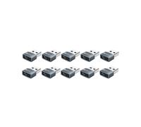 Kabelmeister Adaptateur USB-AD203-10: USB-A Mâle vers USB-C Femelle, USB 2.0, Placage Nickel/Or, Aluminium, Gris, 0.48Gbit/s, 20V, Lot de 2.