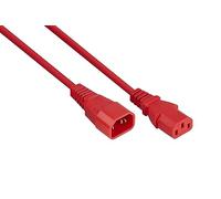 kabelmeister Rallonge pour appareils à froid C14 vers prise C13 - 1,00 mm² - 5 m - Rouge