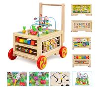 KABENFIS Cube Magique d'activité en Bois avec Roues pour garçon et Fille