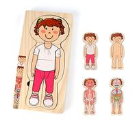 KABENFIS Ensemble de Jeu d'anatomie pour Filles 29 pièces en Bois pour Enfants garçons et Filles