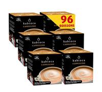 Kabioca - Cappuccino gourmand et raffiné - Compatible avec Dolce Gusto - 6x16 Capsules tout en un d'origine végétale pour préparation Cappuccino