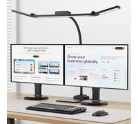 KableRika Lampe de Bureau avec Base, Lampe de Bureau LED 24W Puissante avec 3 Barres Lumineuses, Grande Lampe Bureau Design avec 4 Températures de Couleur, Protection des Yeux