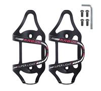 KABON Lot de 2 supports de bouteille d'eau pour vélo léger en alliage d'aluminium avec chargement latéral pour vélo de route, VTT - Rouge