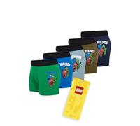 Kabooki Lego NINJAGO Lot de 5 boxers - Bleu marine foncé - LWAGAN 608, Bleu marine, 110-116