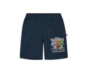 Kabooki LEGO NINJAGO Short pour garçons et filles, tissu doux, taille élastique réglable, poches avant, imprimé Ninjago, bleu foncé, 140
