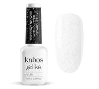 Kabos Gelike Glitzer Top Coat No Wipe Stardust 10 ml | Top coat transparent finition haute brillance avec particules scintillantes