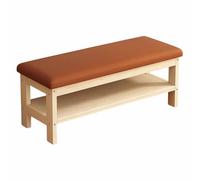 KaBuea Banc à Chaussures avec Coussin en Cuir PU, Banc de Rangement 2 Niveaux, d'entrée Bois pour Couloir, vestiaire