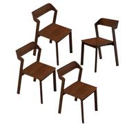 KaBuea Ensemble de 1/2/4 chaises de Salle à Manger ergonomiques, Chaise de Banquet Moderne, mobilier de Maison Minimaliste, for Cuisine, Salon et décoration intérieure(Brown,4PCS)
