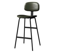 KaBuea Ensemble de tabourets de Bar à Hauteur de comptoir 1/2/4 avec Base en métal et Support arrière for îlot de Cuisine et Restaurant(1PCS Green,75cm/29.5in)