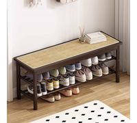 KaBuea Étagère à Chaussures pour entrée Principale, Banc à Chaussures en Bambou pour Placard, supporte jusqu'à 250 kg, Banc à 3 Niveaux pour entrée, vestiaire, Couloir