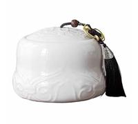 KaBuea Petite urne pour Cendres humaines, urne en céramique fabriquée à la Main, Belles Petites Urnes Souvenirs pour Animaux de Compagnie ou Humains, Blanche