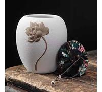 KaBuea Petites Urnes Souvenirs pour Cendres humaines - Petites Urnes commémoratives en céramique, boîte à Cendres de Chien pour Cendres humaines ou Animaux de Compagnie, Noir