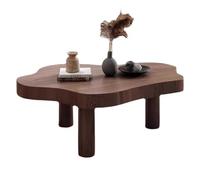 KaBuea Table Basse Nuage, d’appoint Mignonne, de Dessin animé, à thé d’intérieur irrégulière pour Petit Espace, Salon, Blanc/Marron