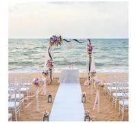 KaBuea Tapis d'allée de Mariage Blanc, Un Tapis Durable de Style Piste adapté aux églises, aux plages et aux décorations de fête intérieures/extérieures, épaisseur 2000(3'3" x 98'5" (Rectangular))