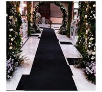 KaBuea Tapis d'allée de Mariage Blanc, Un Tapis Durable de Style Piste adapté aux églises, aux plages et aux décorations de fête intérieures/extérieures(3'11" x 49'3" (Rectangular))