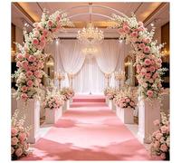 KaBuea Tapis d'allée Rose for Mariage, Tapis Doux, Tapis de passerelle intérieure et extérieure for décoration d'église, de fête et de Mariage(3'11" x 82' (Rectangular))