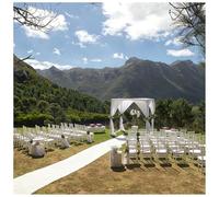 KaBuea Tapis de Couloir Blanc for fête de Mariage, for présentation de Pas et de répétition, cérémonies et événements, décoration intérieure ou extérieure(3'3" x 32'10" (Rectangular))