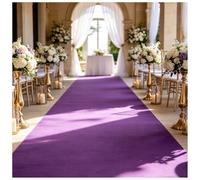 KaBuea Tapis de Couloir Violet élégant et Moderne, Tapis en Tissu résistant aux déchirures, Application Multi-scènes for Les événements de Festival d'anniversaire de Mariage(3'3" x 82' (Rectangular))