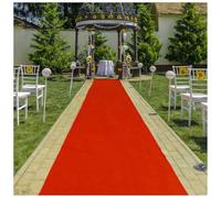 KaBuea Tapis Rouge for fête - Chemin d'allée de Mariage - Tapis for intérieur et extérieur, décorations de fête, cérémonie des Oscars d'Hollywood(3'3" x 98'5" (Rectangular))