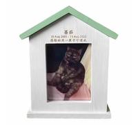 KaBuea Urnes commémoratives pour Animaux de Compagnie pour Cendres de Chien ou de Chat, Grandes Urnes funéraires en Bois avec Cadre Photo, boîte à Souvenirs commémorative
