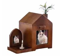 KaBuea Urnes commémoratives pour Animaux de Compagnie pour Cendres de Chien ou de Chat, Urnes funéraires en Bois avec Cadre Photo, boîte à Souvenirs commémorative avec Sac Non tissé