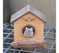 KaBuea Urnes commémoratives pour Animaux de Compagnie pour Cendres de Chiens ou de Chats, Urnes funéraires en résine pour Animaux de Compagnie avec Cadre Photo, Urnes de crémation, boîte à Souvenirs
