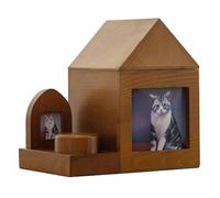 KaBuea Urnes de Chat pour Cendres, urne en Bois pour Animaux de Compagnie avec Cadre Photo, urne pour Cendres de Chiens, boîte à Cendres d'animaux de Compagnie, boîte à Souvenirs de crémation